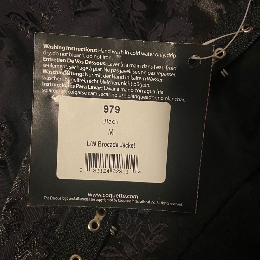 Coquette black Brocade jacket Medium NWT - Picture 7 of 14
